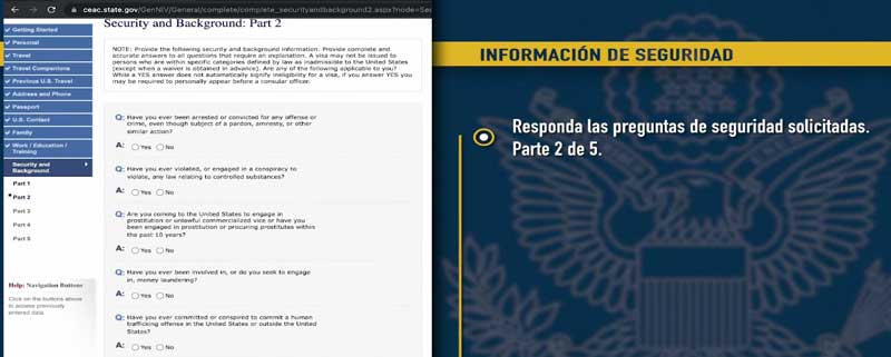 Solicitar visa americana