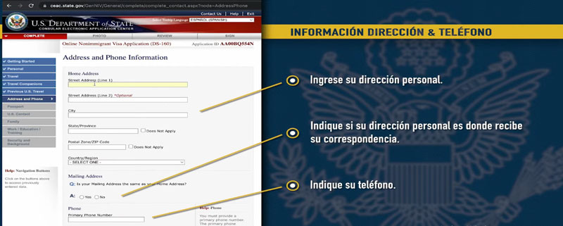 informacion de viajes anteriores a estados unidos visa turismo no inmigrante ds 160