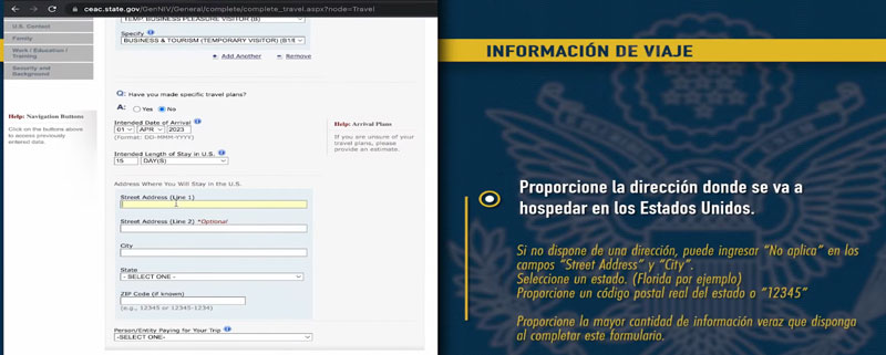 llenar formulario visa turissta ds 160
